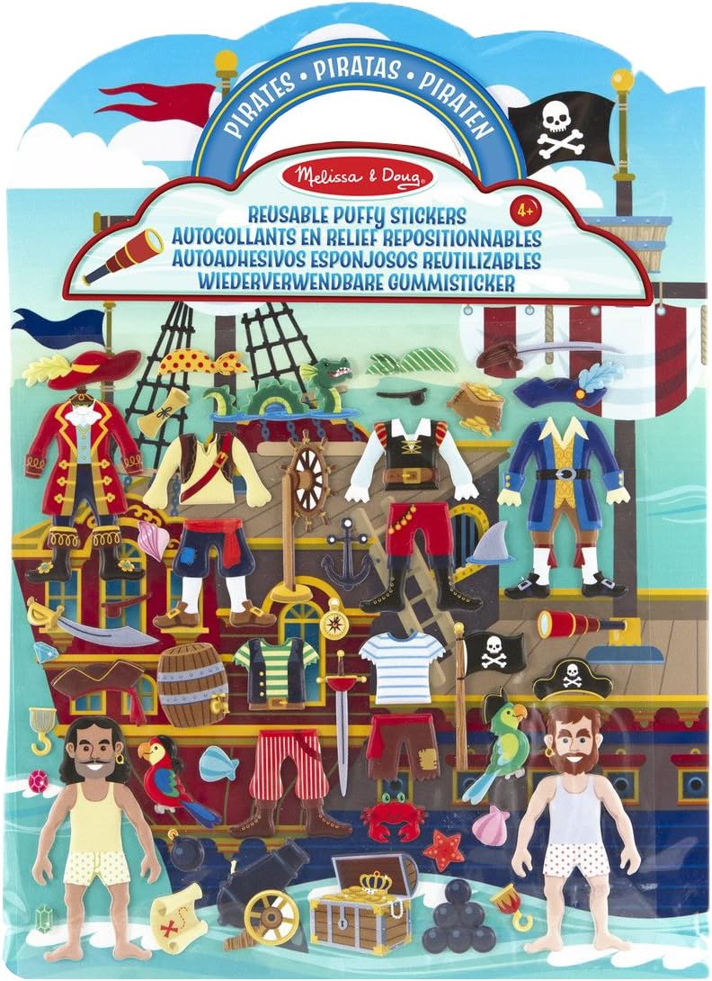 Set de Juego de Autoadhesivos Esponjosos Piratas PORFYDYA