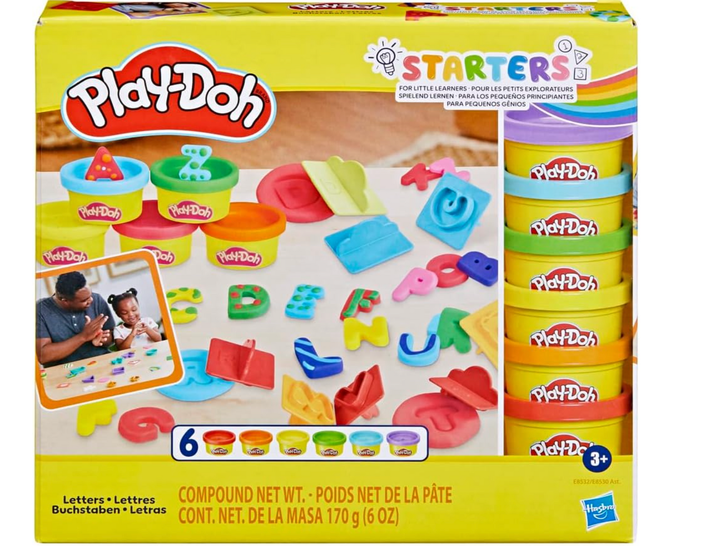 Play-Doh Set de Letras de masa moldeable PORFYDYA