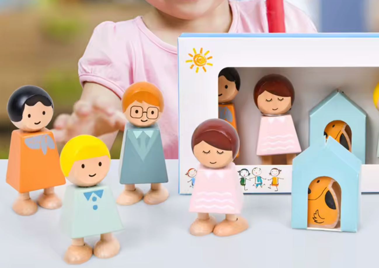 Muñequitos de Madera Montesori PORFYDYA