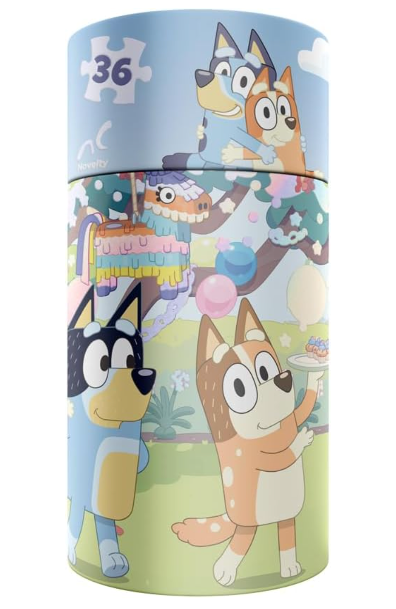 Rompecabezas Infantil Bluey 60 Piezas, Cilindro PORFYDYA