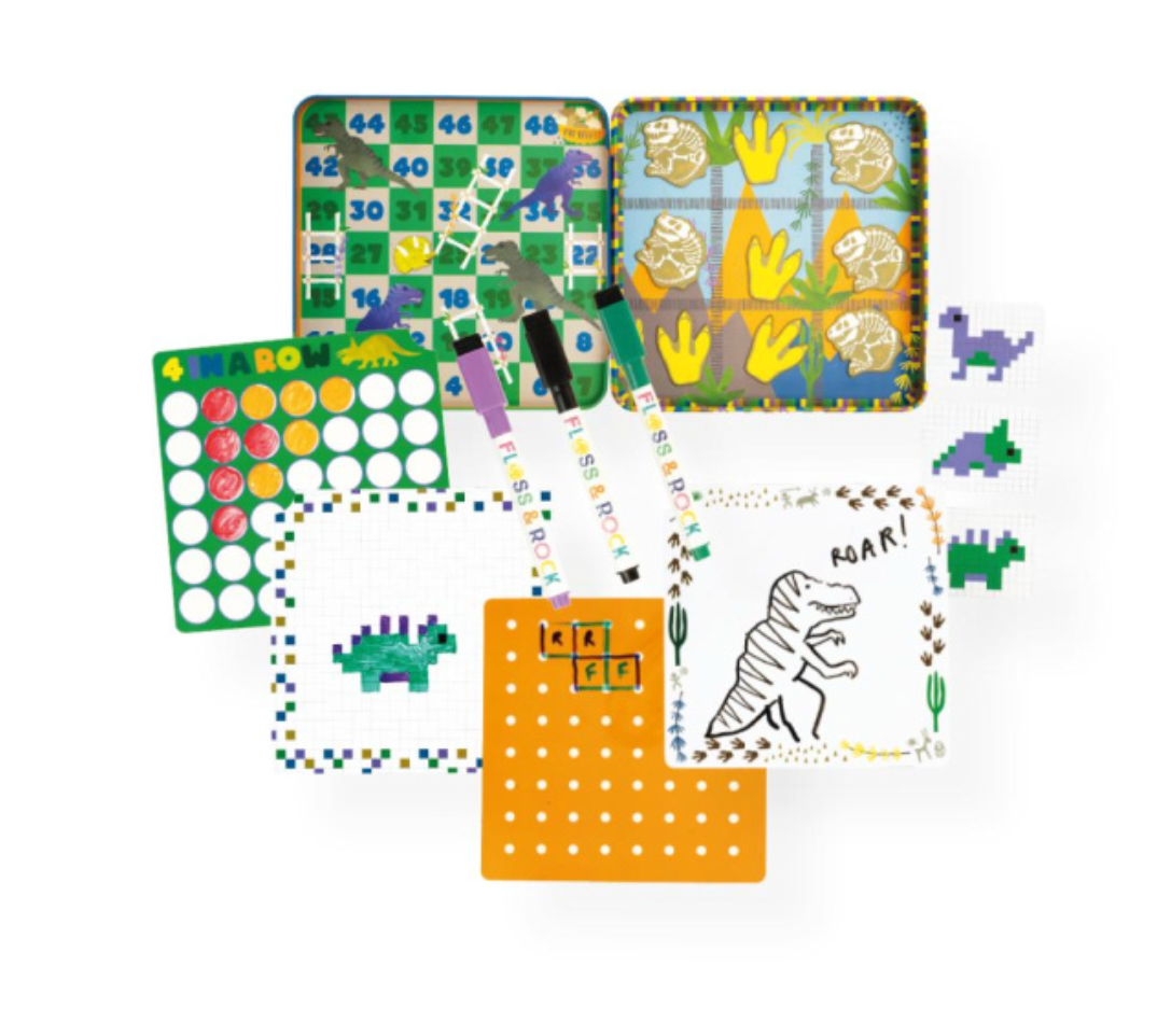 Lata magnética de diversión y juegos – Dinosaurios PORFYDYA