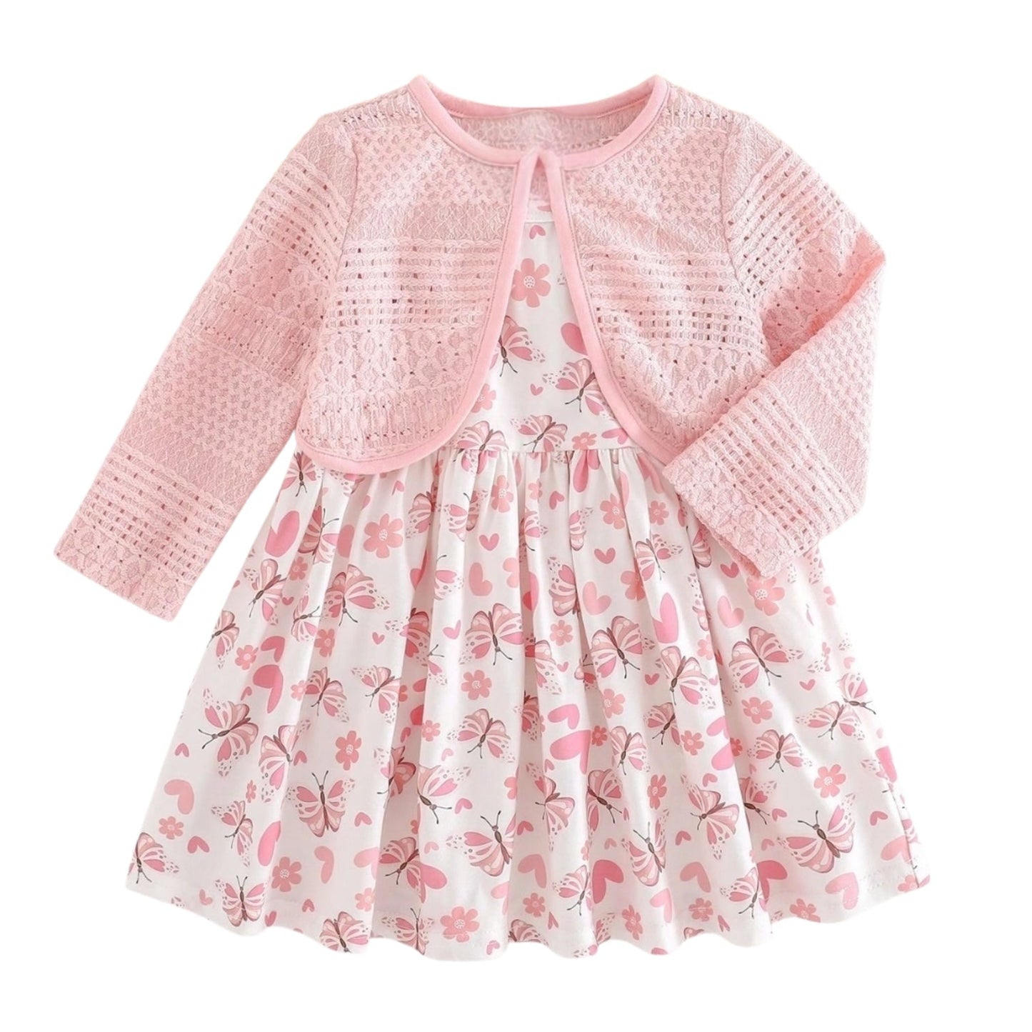 Vestido Mariposas y Flores Rosa CHIKY NYNO