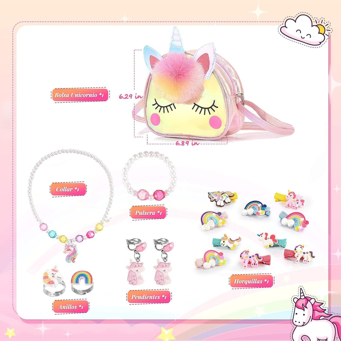 Bolso Unicornio Tornasol PORFYDYA