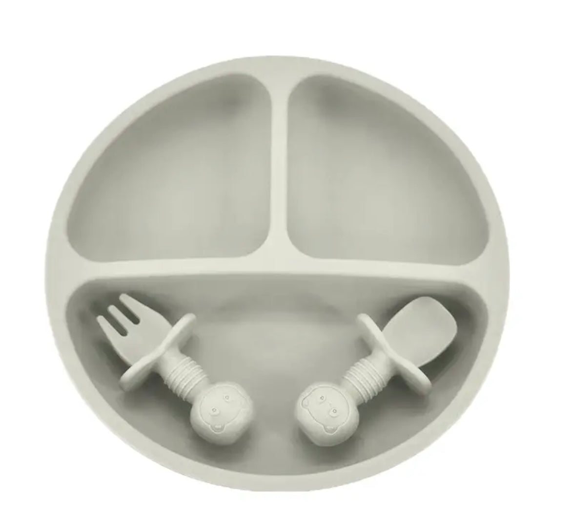 Plato con Divisiones y Cubiertos  CHIKY NYNO