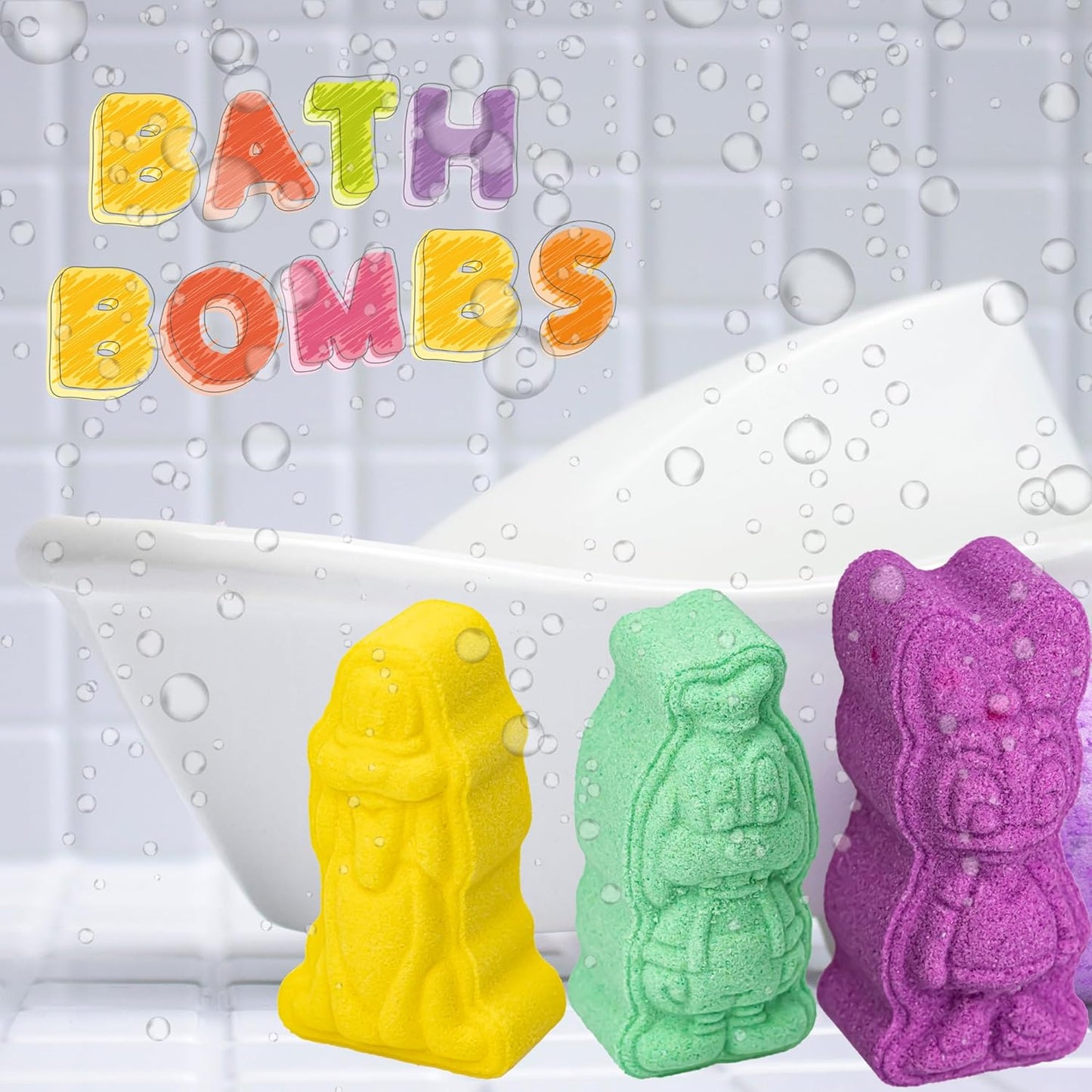 Mickey y Minnie Mouse 6 Piezas Bombas de baño PORFYDYA