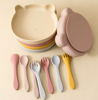 PLato con Cubiertos Osito CHIKY NYNO