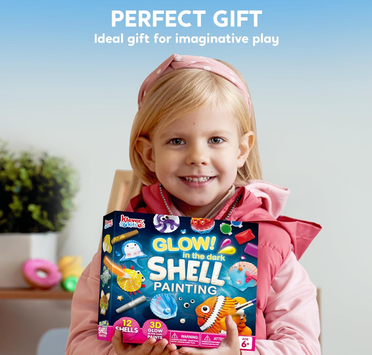 Seashell - Kit de pintura artesanal para niños PORFYDYA