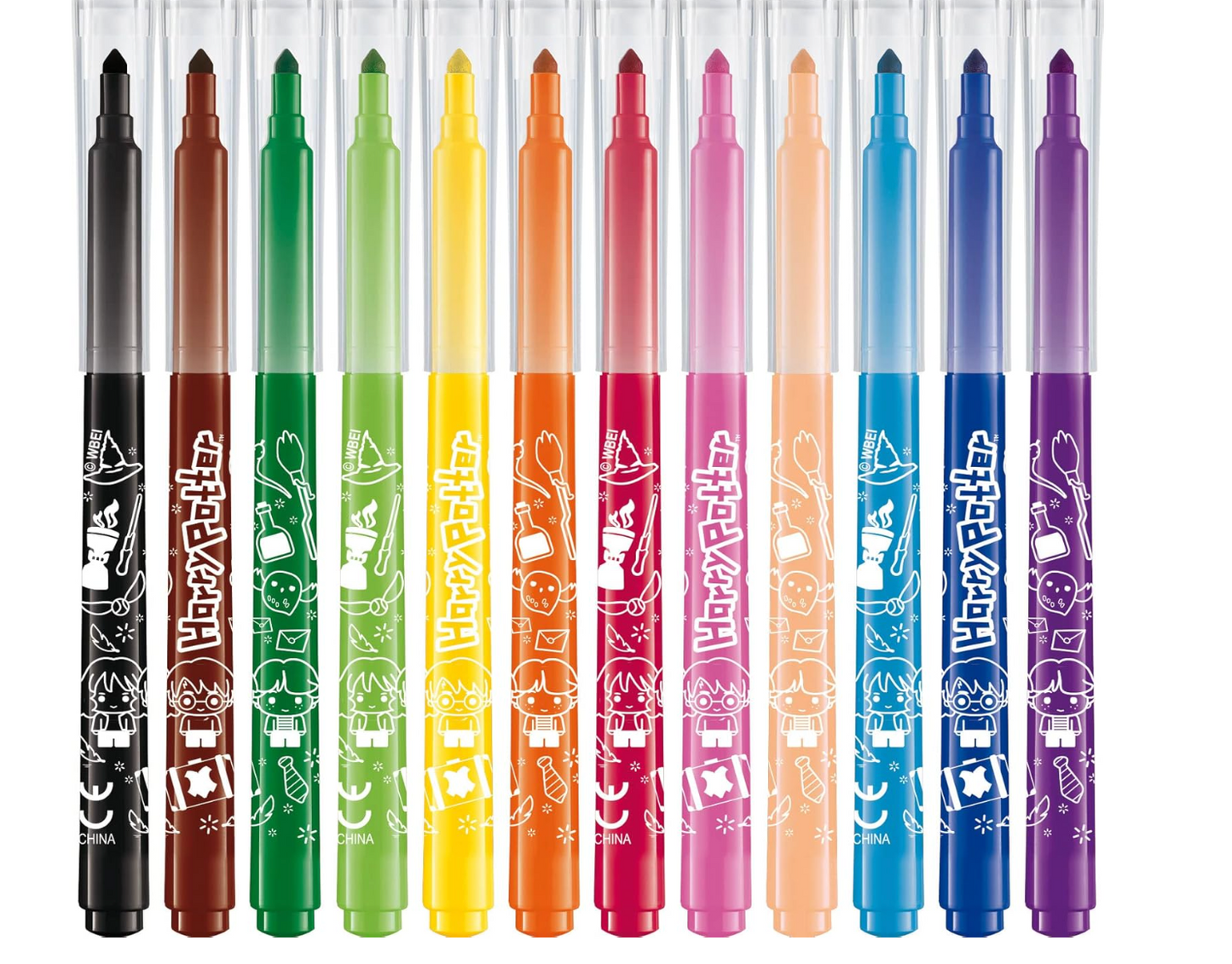 Colección Harry Potter - 12 Rotuladores para Niños PORFYDYA