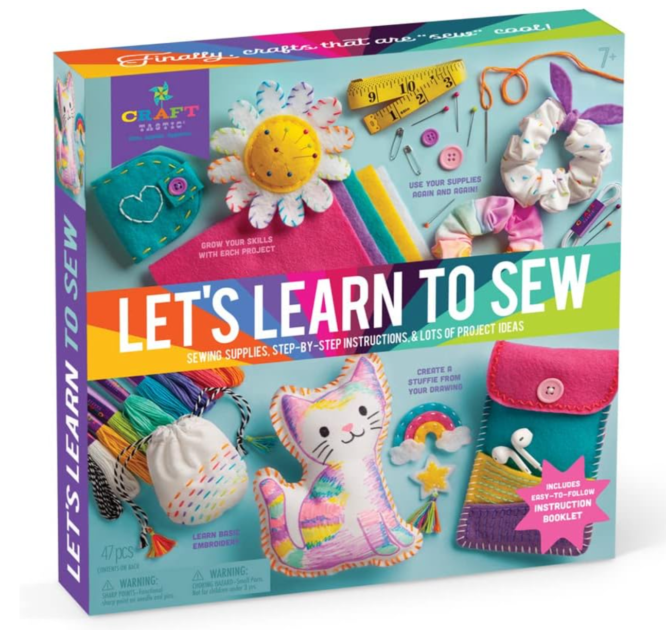 Craft-tastic Let's Learn to Sew – Mini kit de costura PORFYDYA
