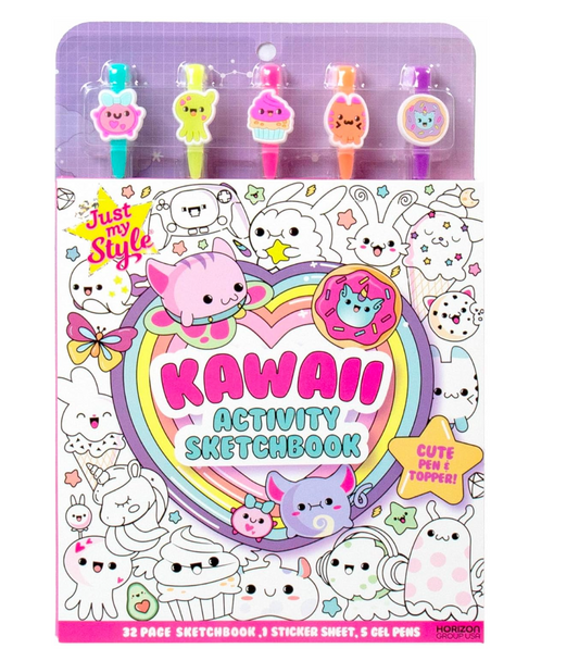 Just My Style Kawaii - Cuaderno de bocetos de 20 páginas PORFYDYA