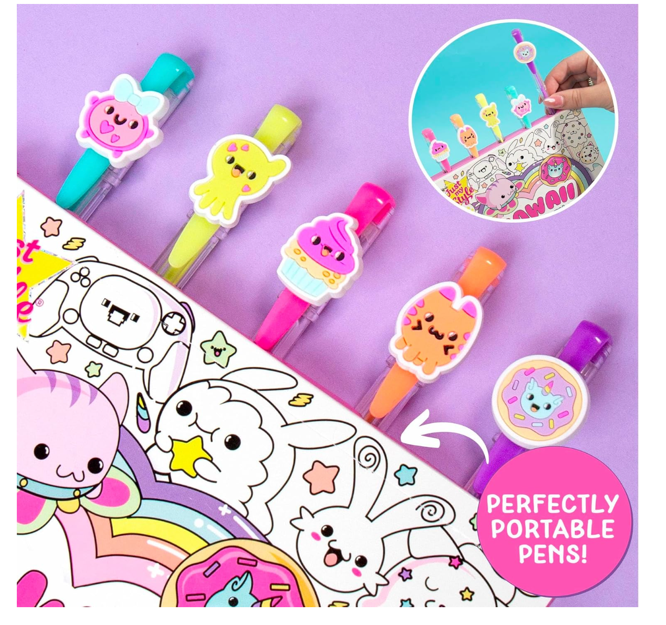 Just My Style Kawaii - Cuaderno de bocetos de 20 páginas PORFYDYA