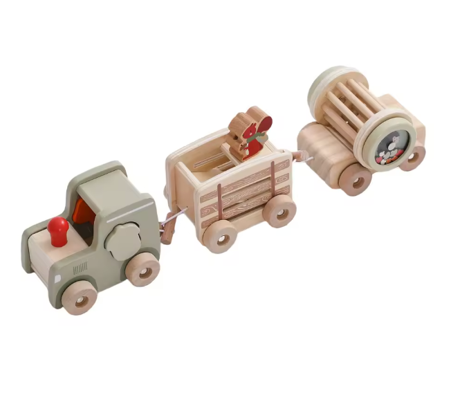 Tren Madera con Juguetes Ardilla PORFYDYA