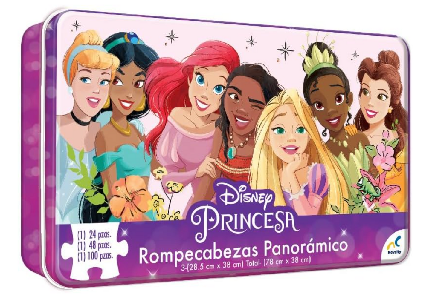 Rompecabezas de Las Princesas de Disney Panorámico 3 en 1 PORFYDYA
