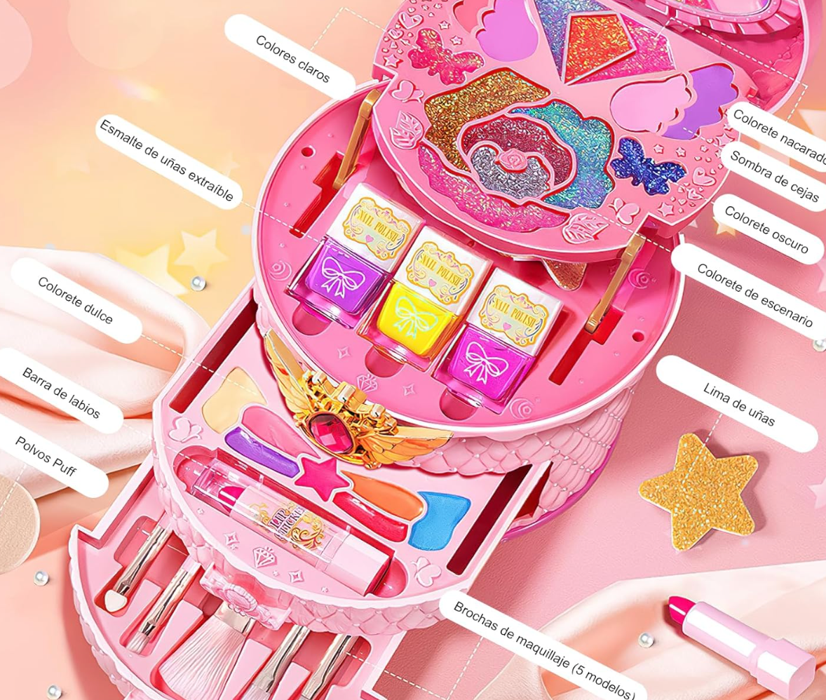 Set de Maquillaje Lavable Princesa PORFYDYA