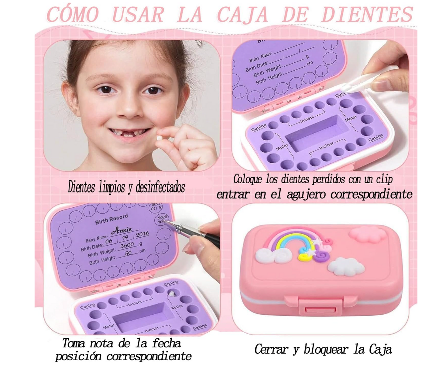 1Pcs Kit De Recuerdo Para El Hada De Los Dientes PORFYDYA