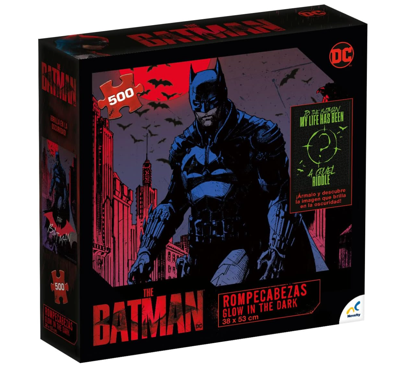 Rompecabezas de Colección Glow In The Dark Batman 500 Piezas PORFYDYA