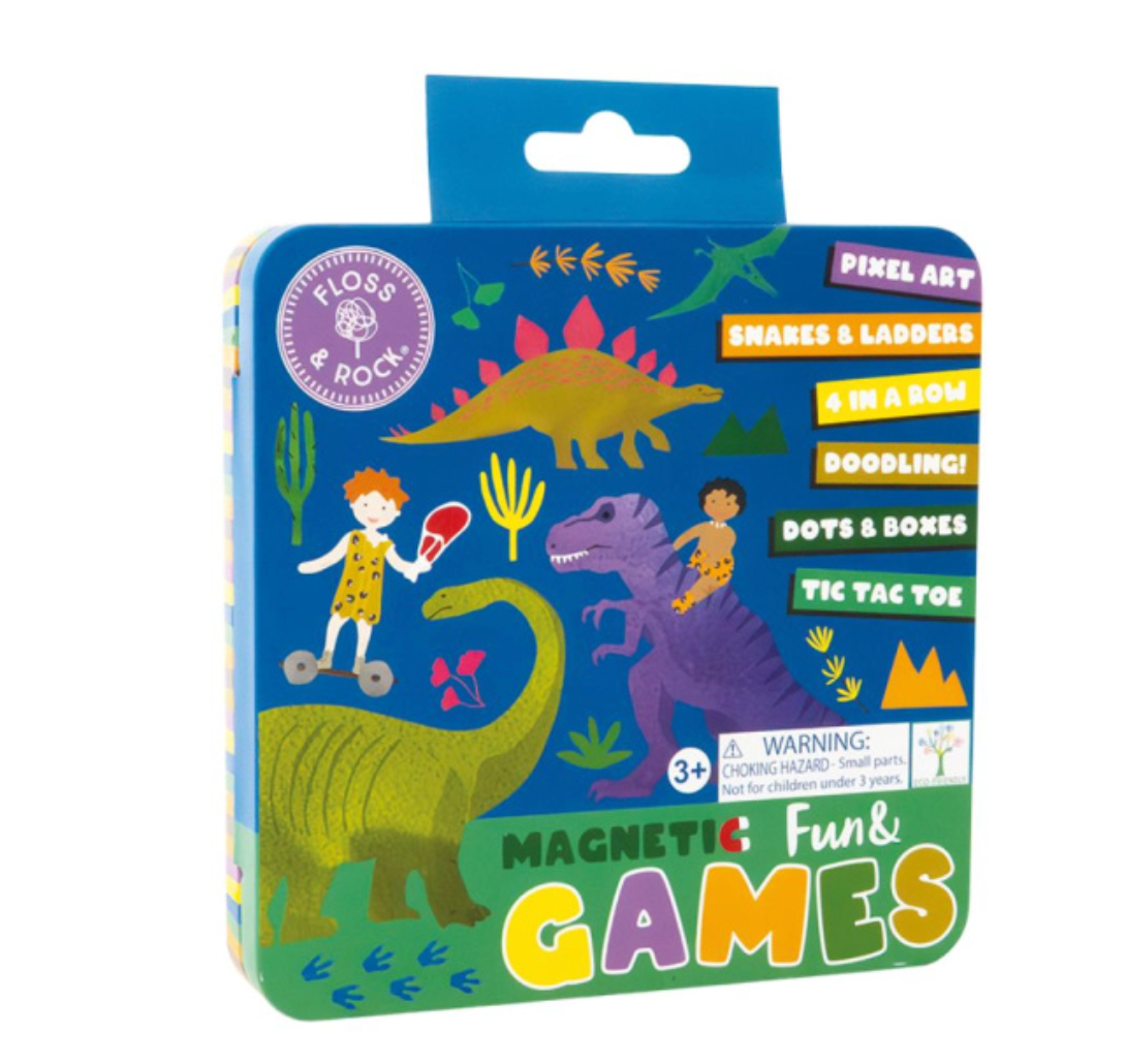 Lata magnética de diversión y juegos – Dinosaurios PORFYDYA