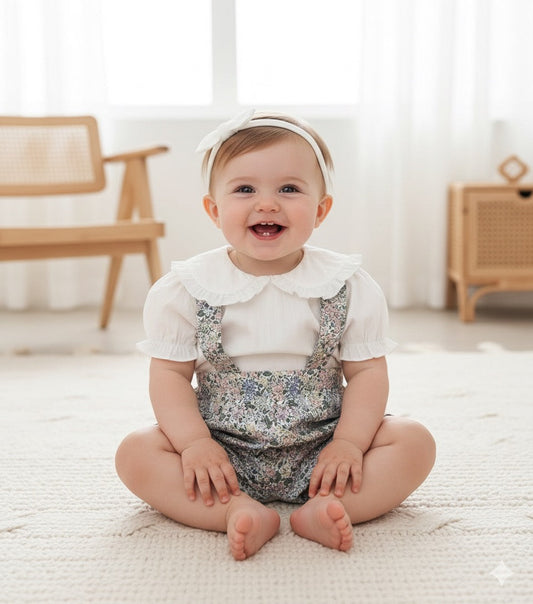 Coverall Florecitas Mia Azul CHIKY NYNO