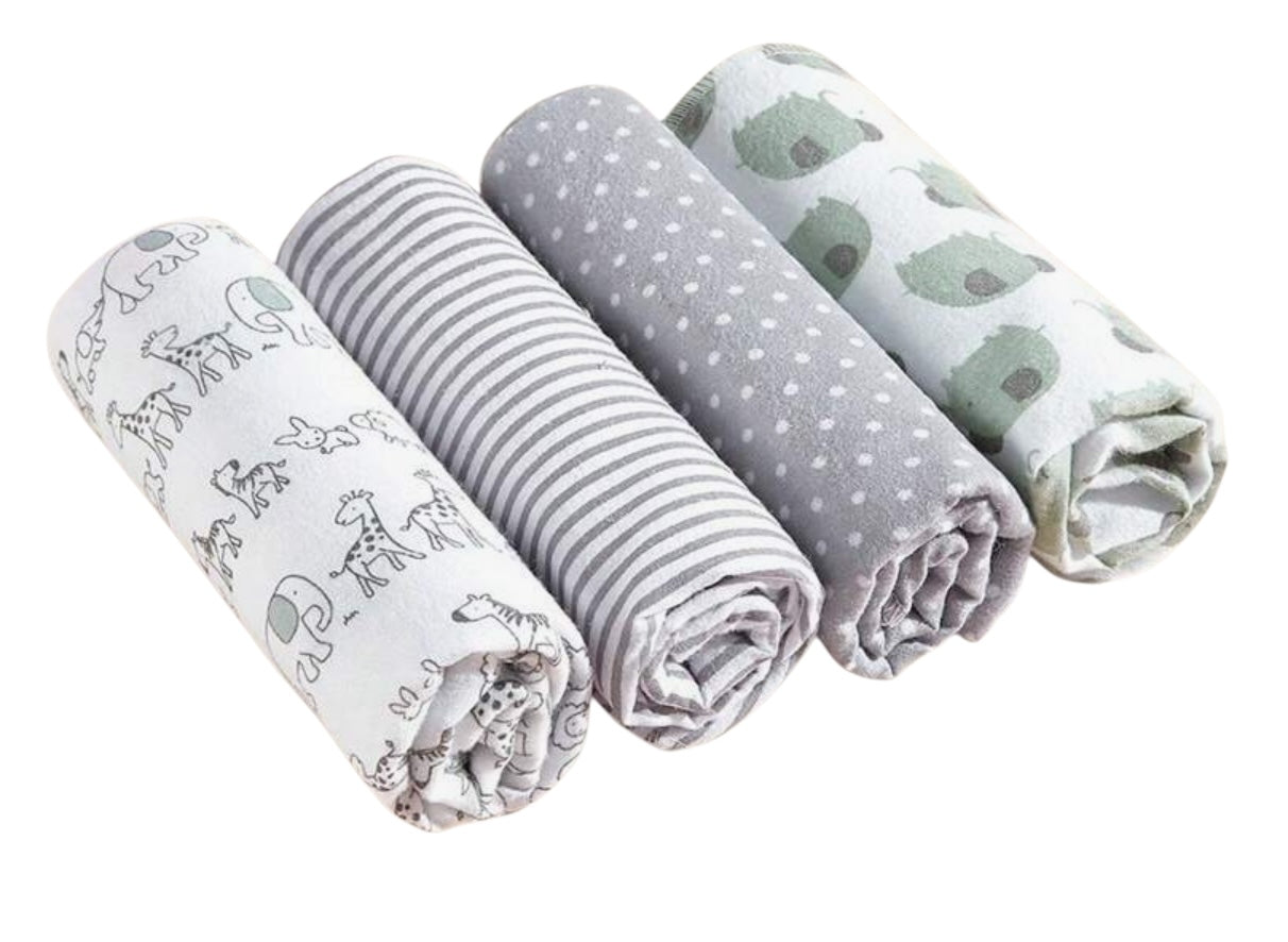 Paquete de 4 Mantas de Franela CHIKY NYNO